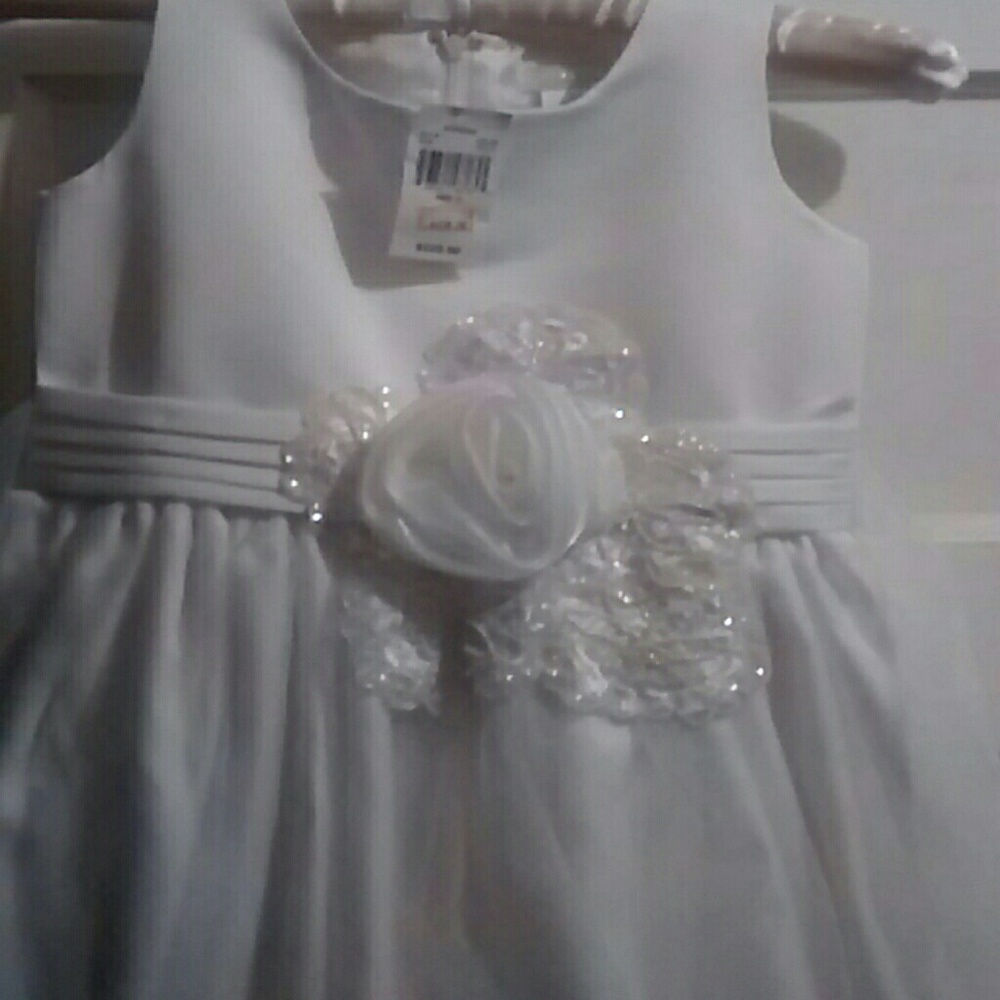 White satin dress